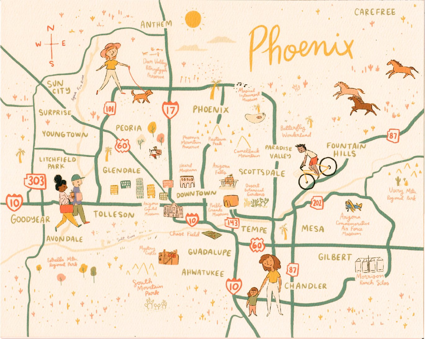 Phoenix, Illustrated map